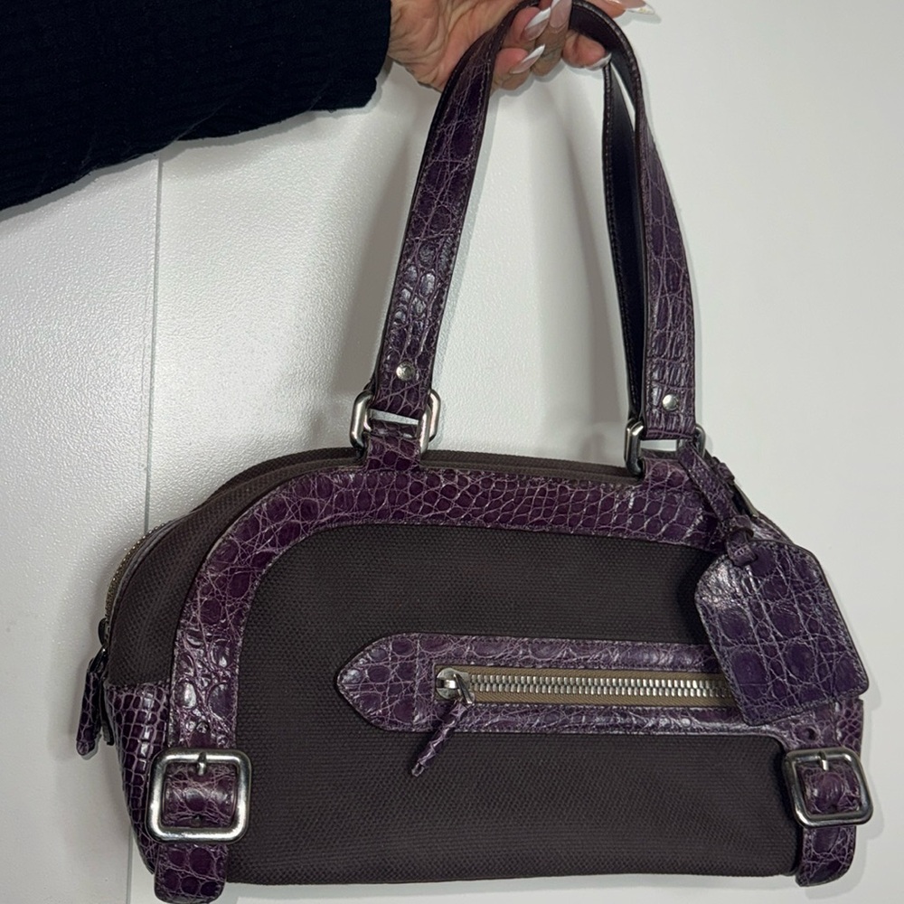 PRADA Bowling crocodile handbag